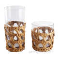 SEGRASS SLEEVE Tumbler Glass Cup Grass Wrapped